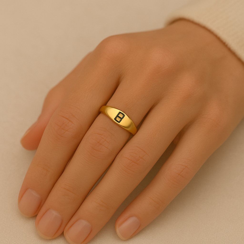 Personalised Signet Initial Ring