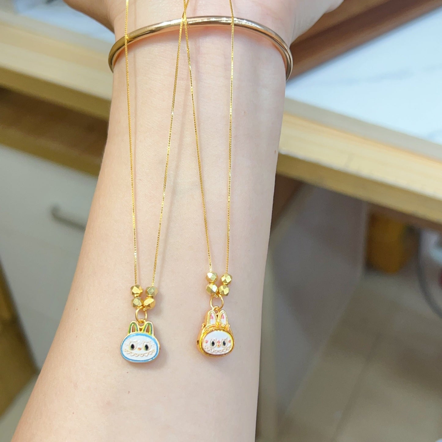 Enamel Labubu Pendant