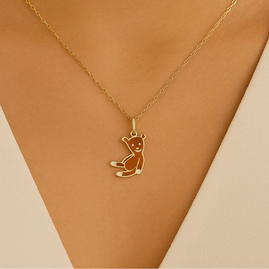 Mr Bean Teddy Necklace