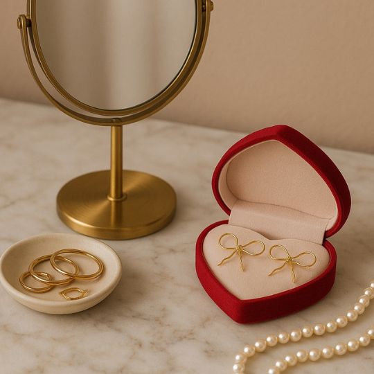 Gold Wire Bow Earrings