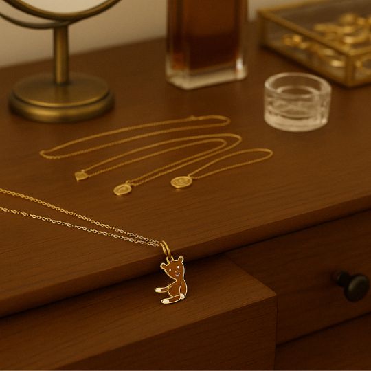 Mr Bean Teddy Necklace