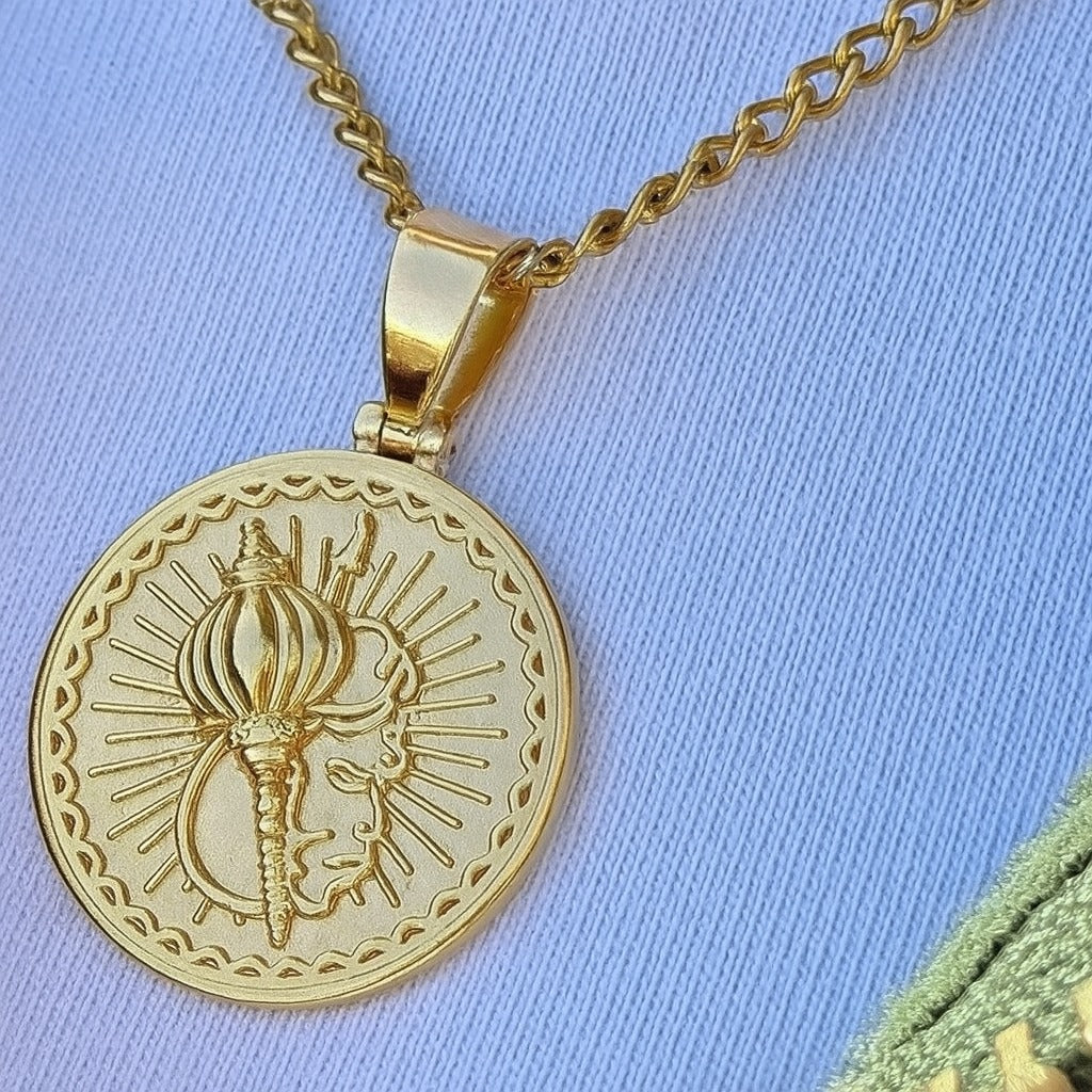 Golden Hanuman Pendant