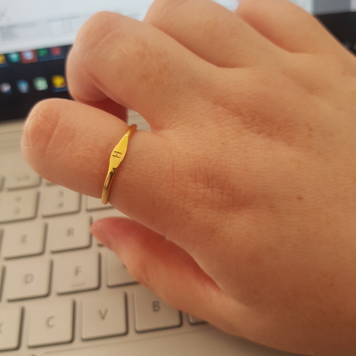 Personalised Signet Initial Ring