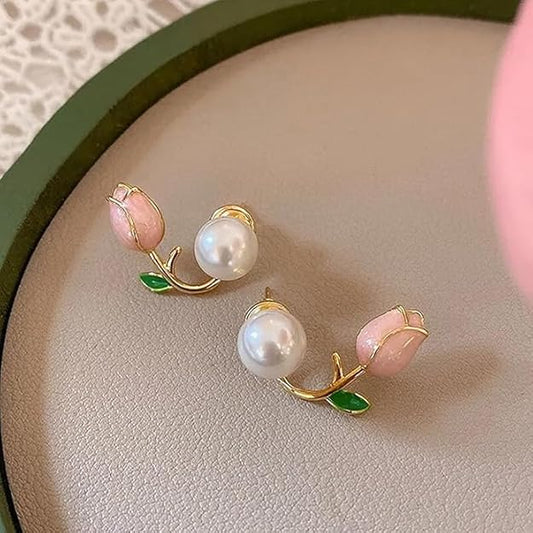 Tulip Pearl Earrings