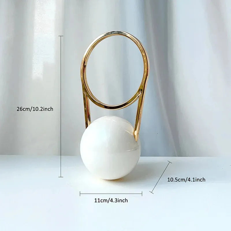 Pearl Ball Handle Mini Handbag