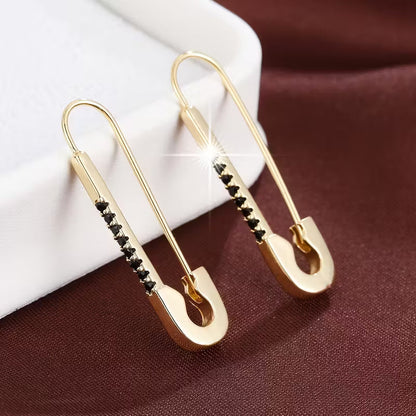 Safety Pin Hoop Earrings