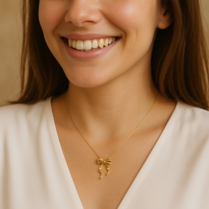 Golden Bow Pendant