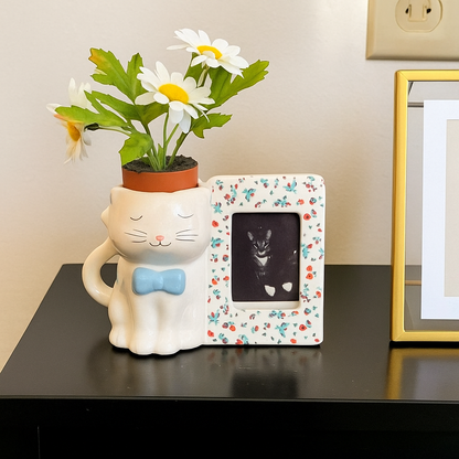 Cat Vase with Photo Frame