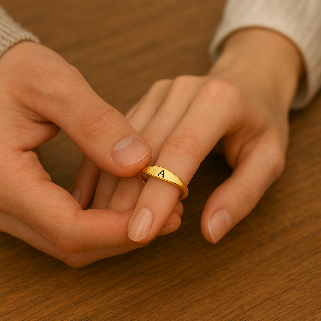 Personalised Signet Initial Ring