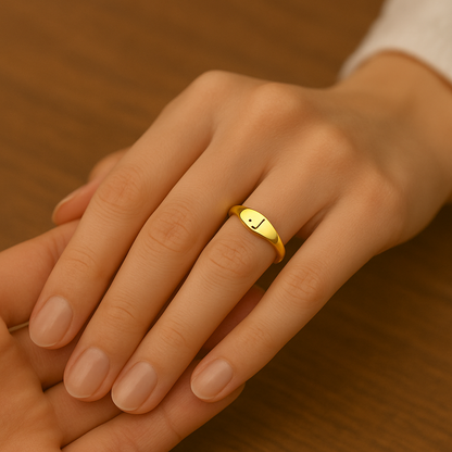 Personalised Signet Initial Ring