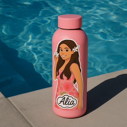 Aesthetic Cartoon Water Bottle (750 ML)