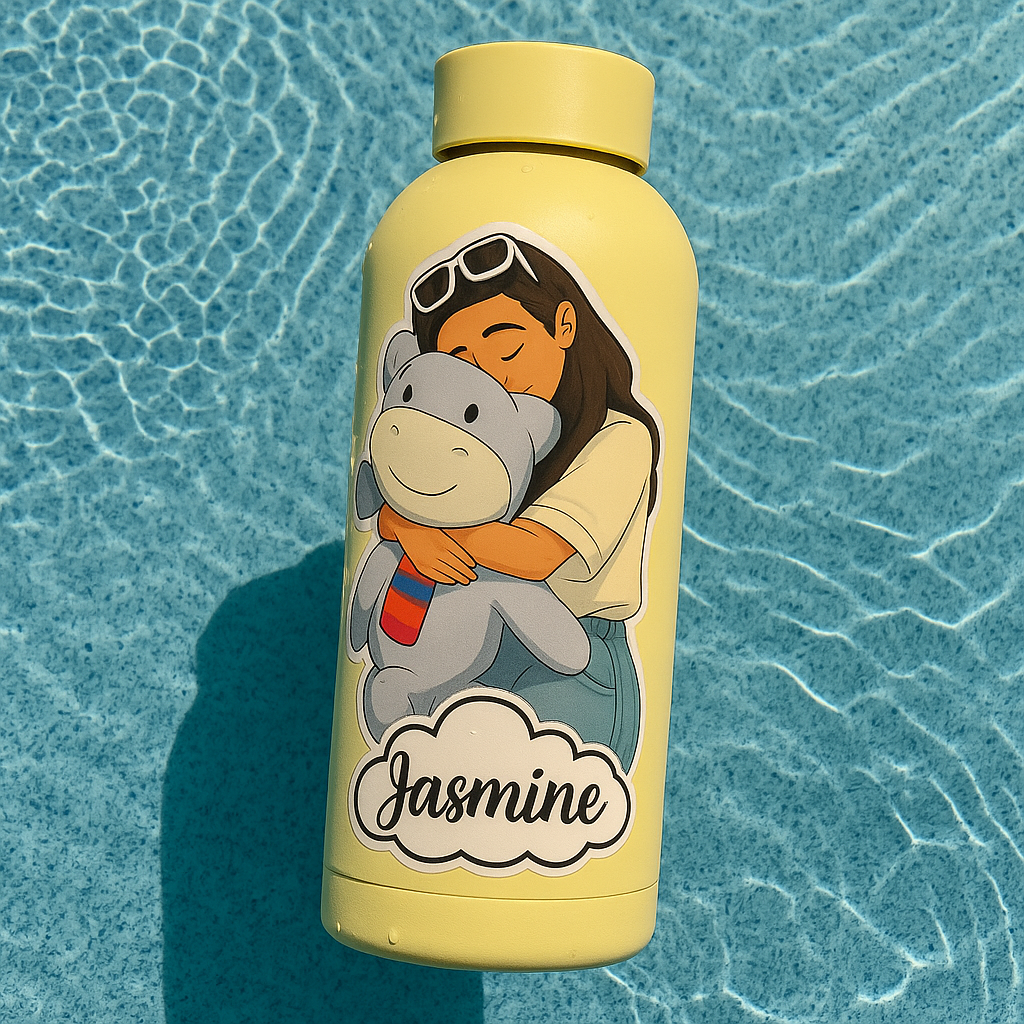 Aesthetic Cartoon Water Bottle (750 ML)
