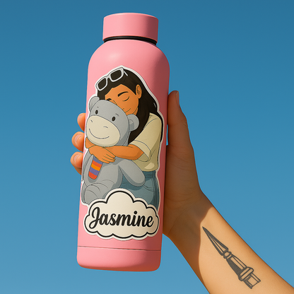 Aesthetic Cartoon Water Bottle (750 ML)