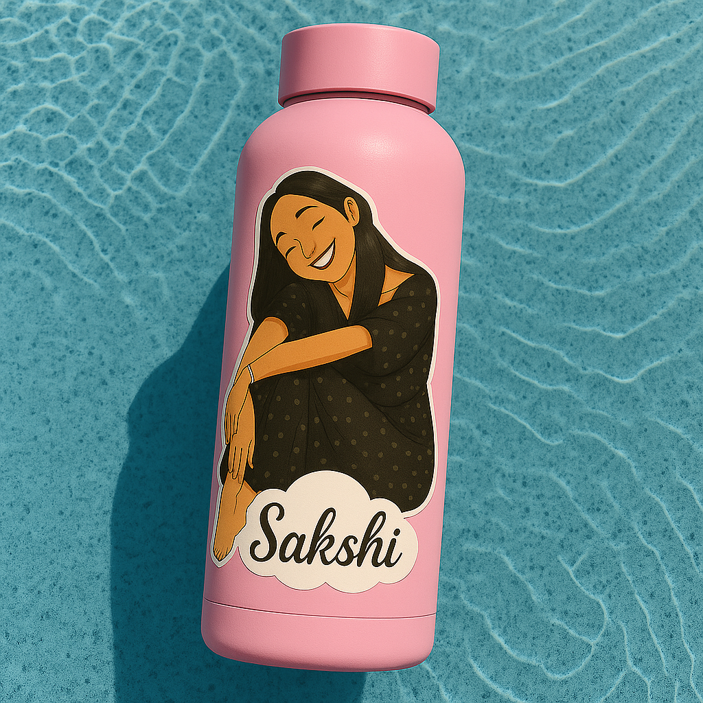 Aesthetic Cartoon Water Bottle (750 ML)