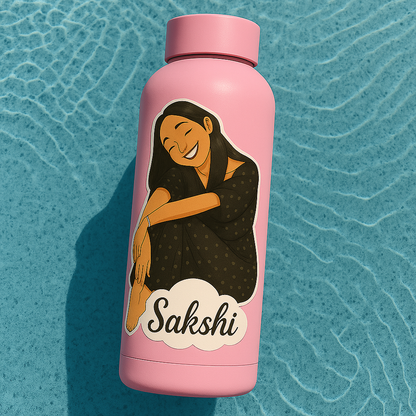 Aesthetic Cartoon Water Bottle (750 ML)