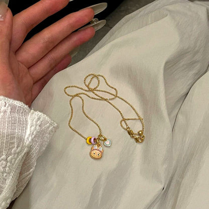 Enamel Labubu Pendant