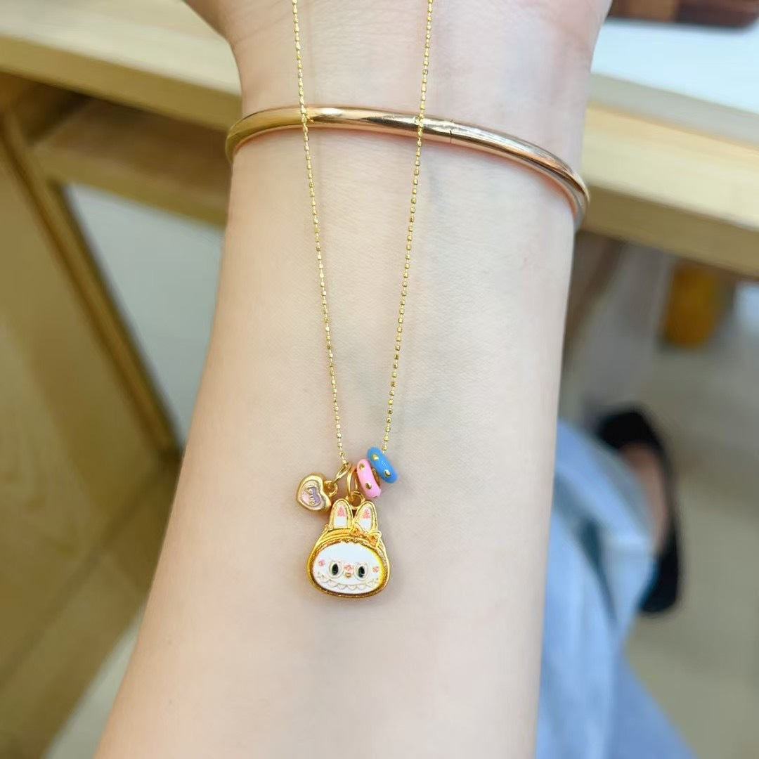Enamel Labubu Pendant