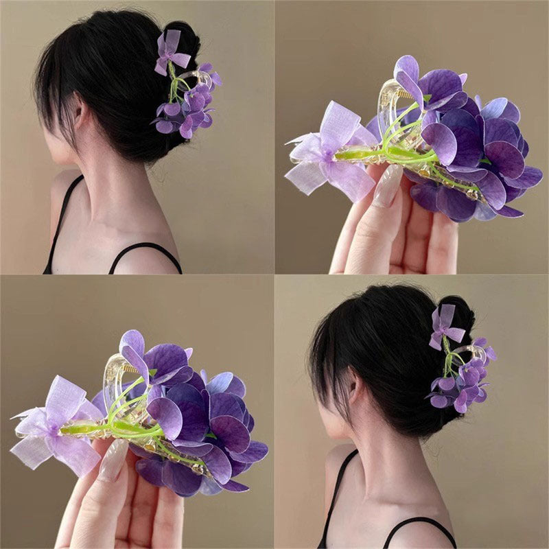 Orchid Flower Claw Clip