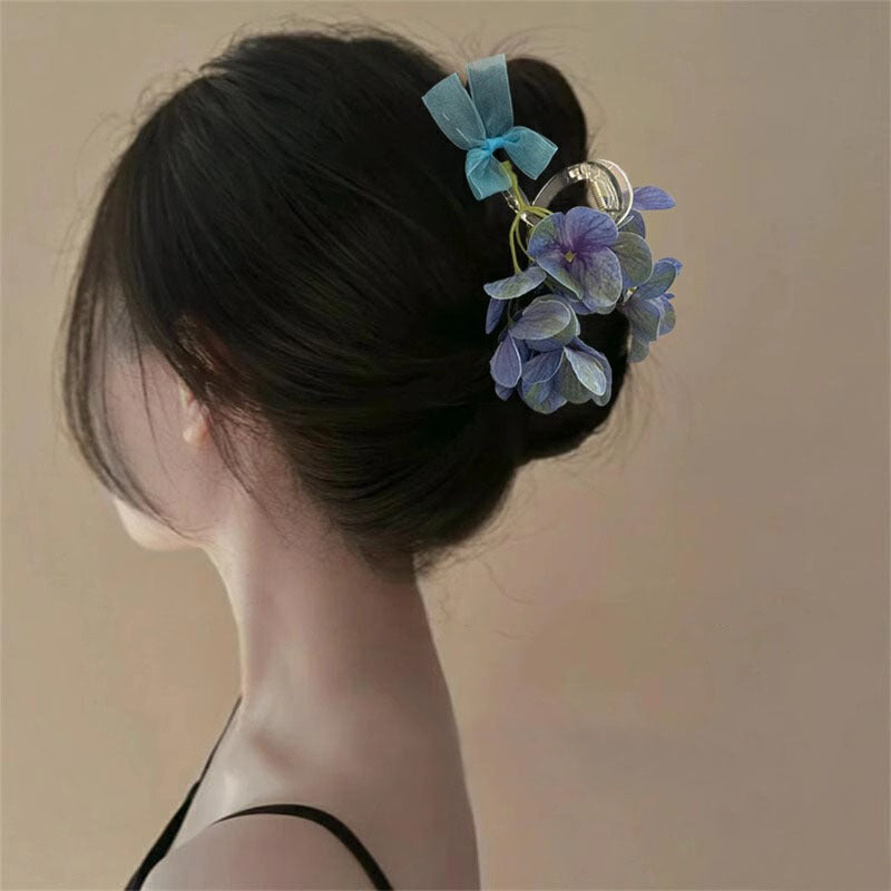 Orchid Flower Claw Clip