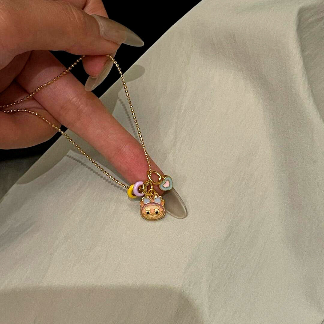 Enamel Labubu Pendant