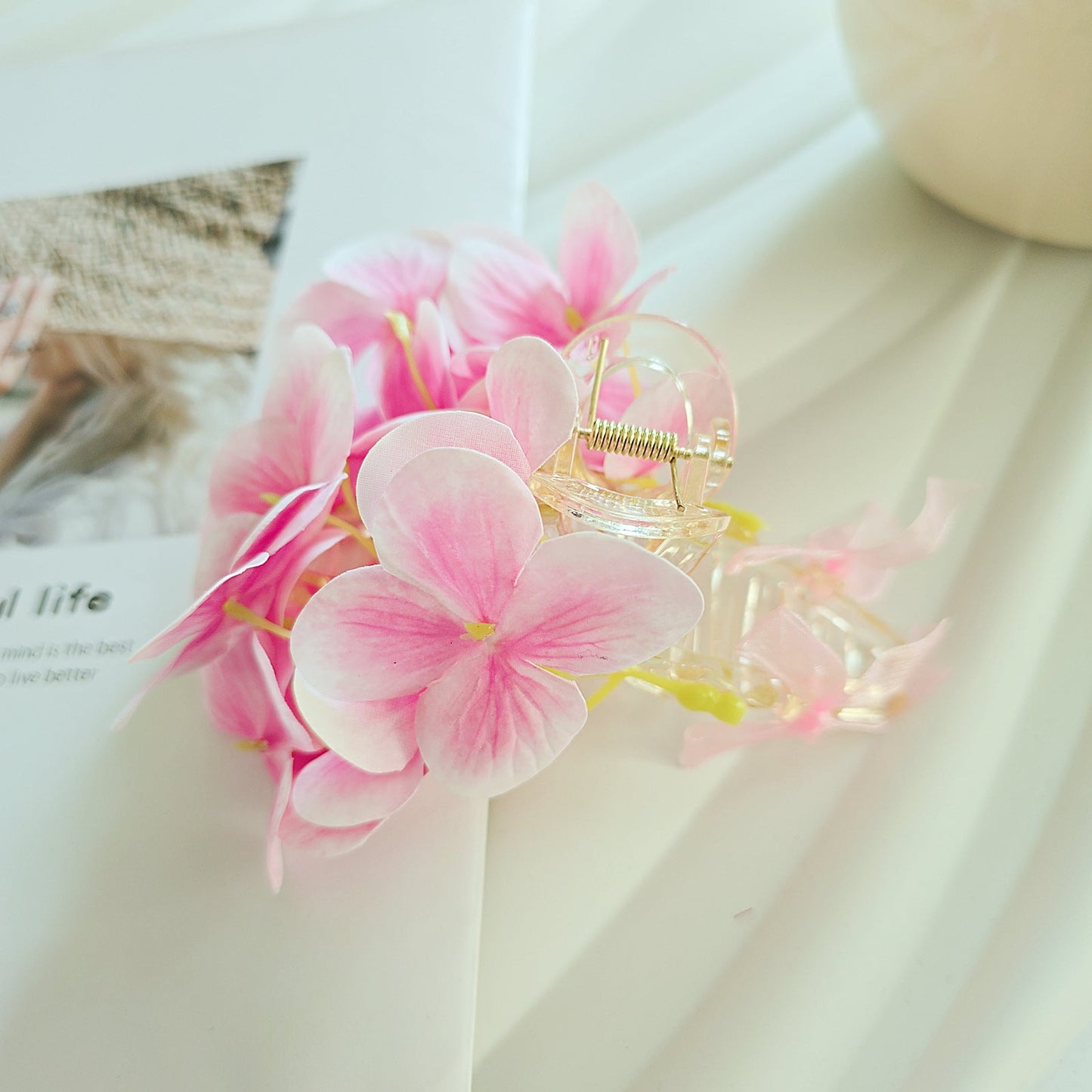 Orchid Flower Claw Clip