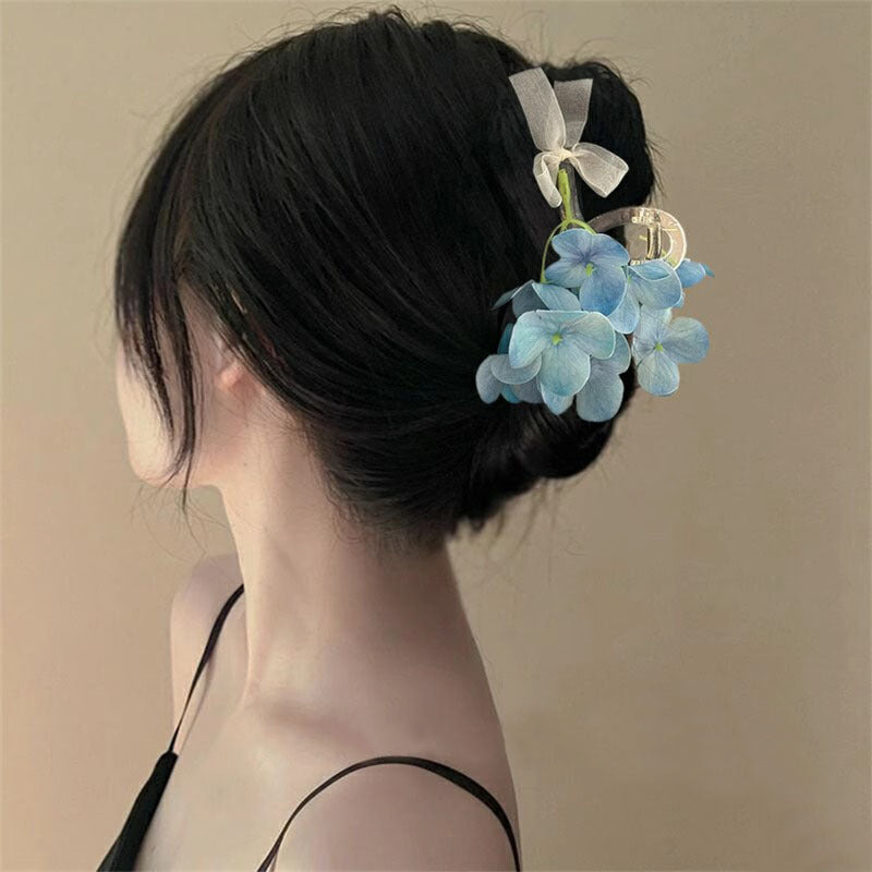 Orchid Flower Claw Clip