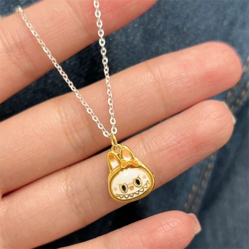 Enamel Labubu Pendant