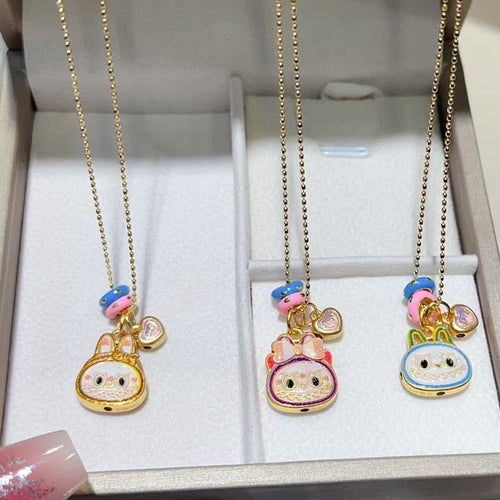Enamel Labubu Pendant
