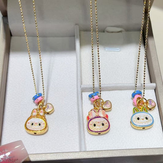Enamel Labubu Pendant