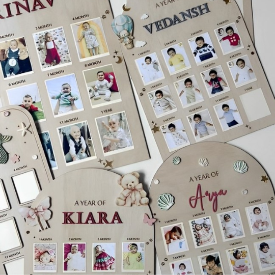 Personalized First Year Baby Frame