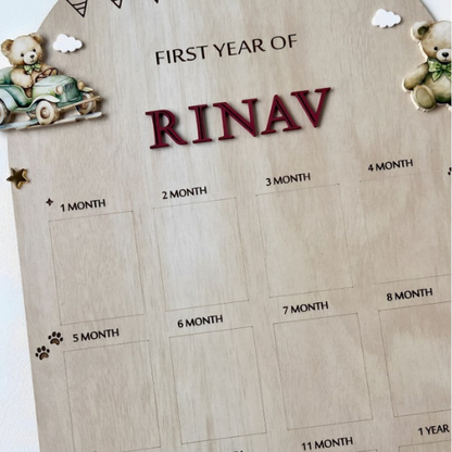 Personalized First Year Baby Frame