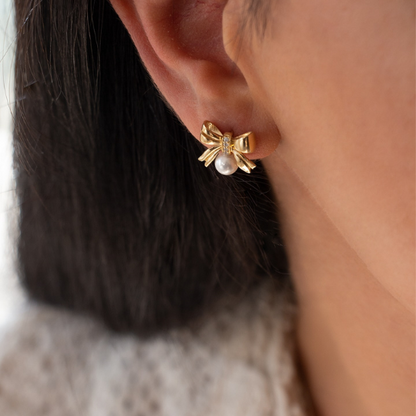 Bow Pearl Set