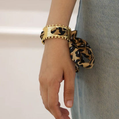 Leopard Print Ribbon Bracelet
