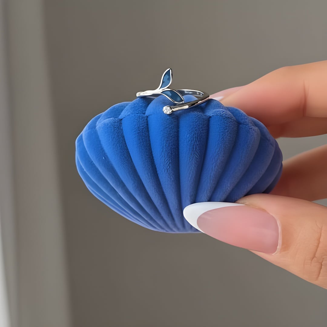 Blue Whale Ring & Necklace