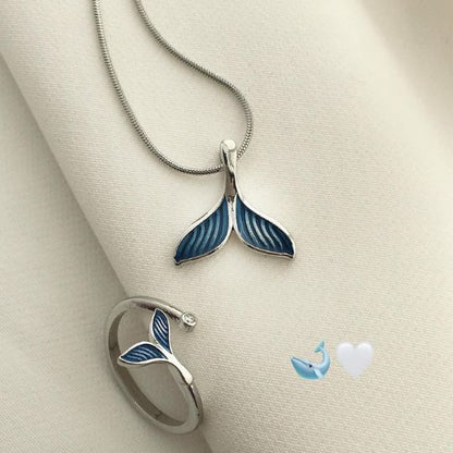 Blue Whale Ring & Necklace