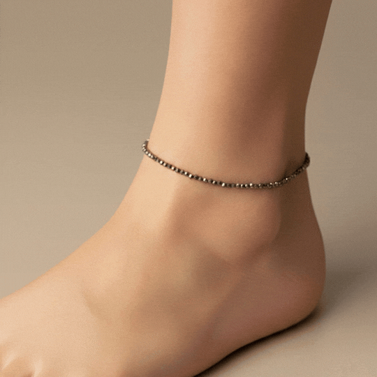 Pyrite Crystal Anklet