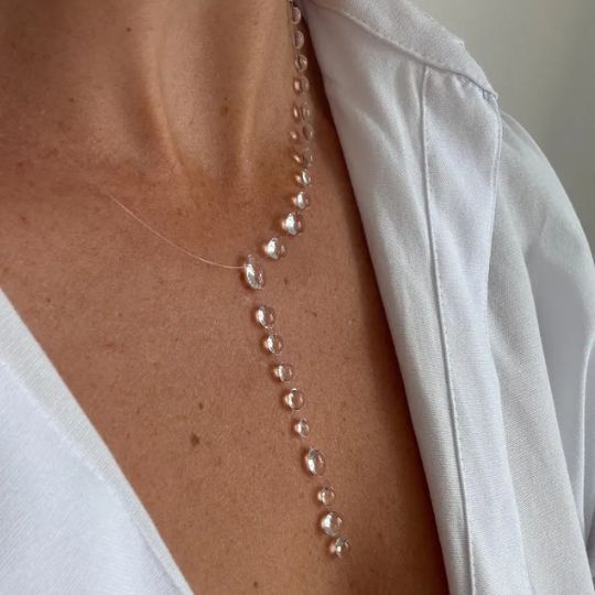 Round Dewdrop Tassel Necklace