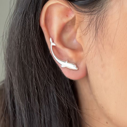 Silver Fish Earrings