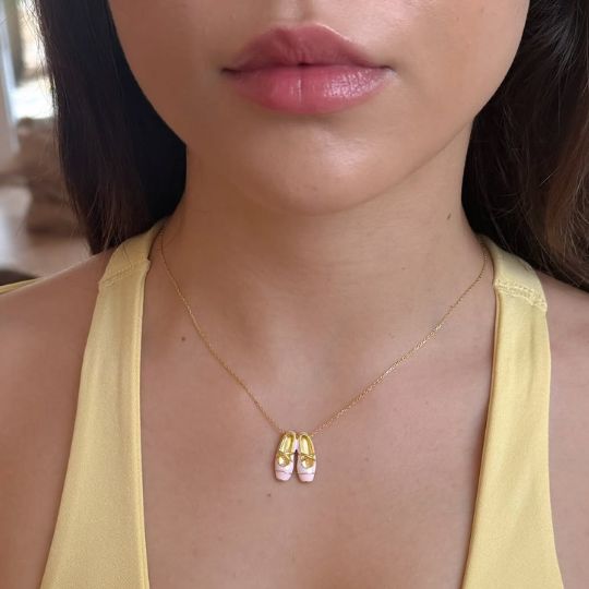 Ballet Shoe Pendant Necklace