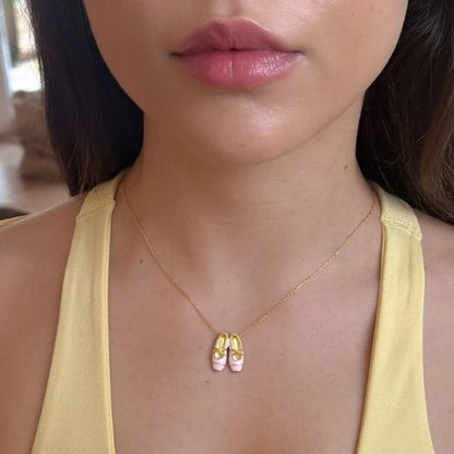 Ballet Shoe Pendant Necklace