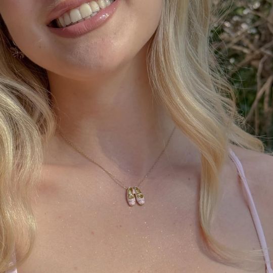 Ballet Shoe Pendant Necklace