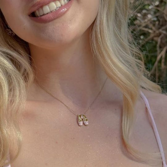 Ballet Shoe Pendant Necklace