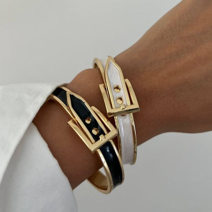 Enameled Belt Bracelets