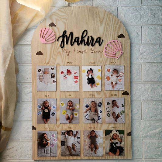 Personalized First Year Baby Frame