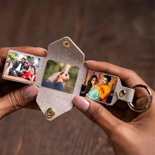 Mini Leather Photo Keychain