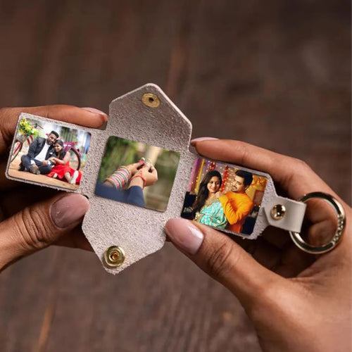 Mini Leather Photo Keychain