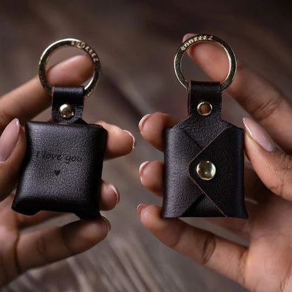 Mini Leather Photo Keychain