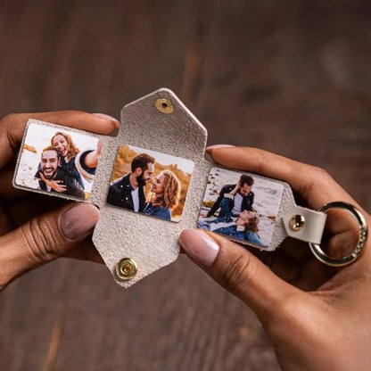 Mini Leather Photo Keychain