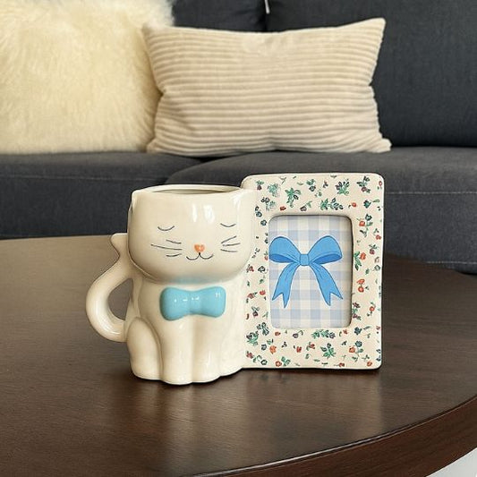 Cat Vase with Photo Frame