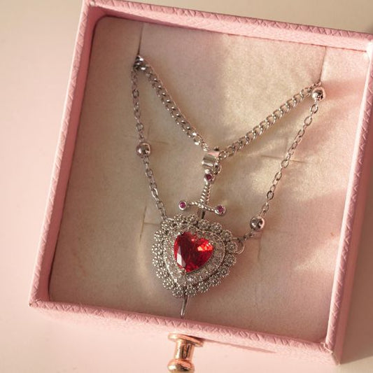 Heart and Sword Necklace
